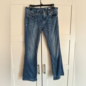 Women's Miss Me Jeans Size 31 Bootcut Jeans JE5321BR Rhinestones